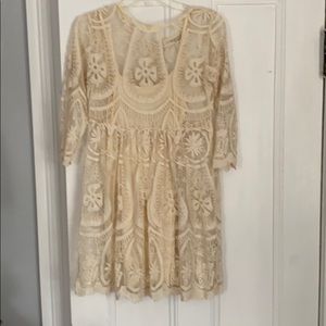 Cream/ivory lace dress.